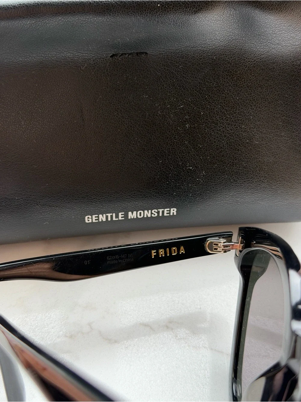 GENTLE MONSTER Black Oversized Square Sunglasses